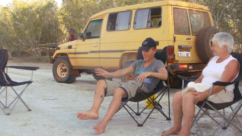 Chilling after some mud crabbing, Australia