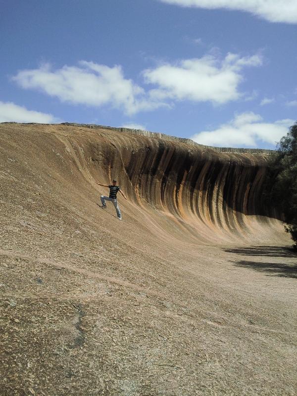 Surfing the wave, Australia