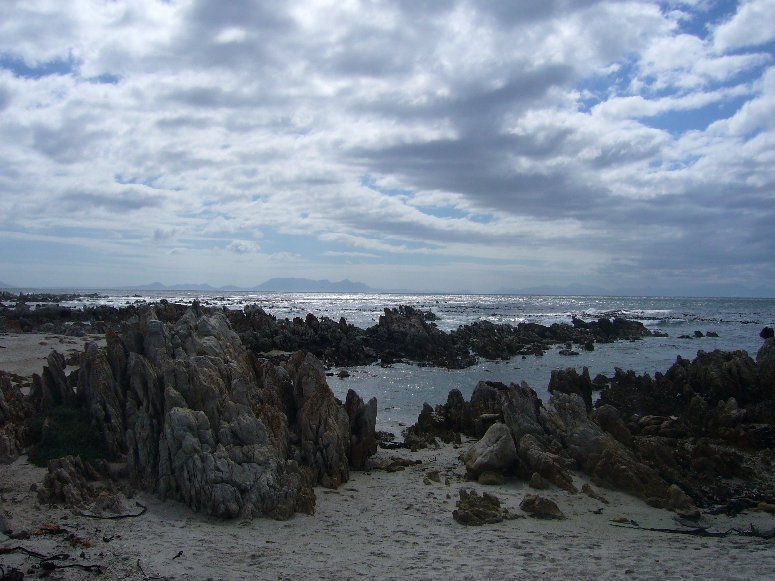 Rocky beach at Pringle Bay, South Africa