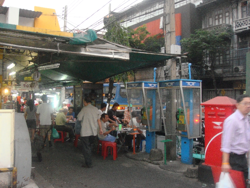 Bangkok Thailand People eating on the streets in Bangkok