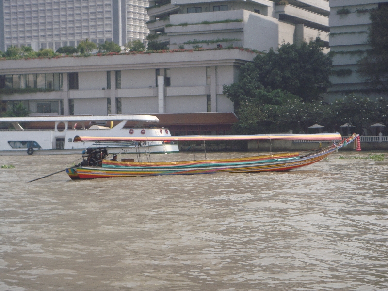 Bangkok Thailand Longtail boat waiting for clients