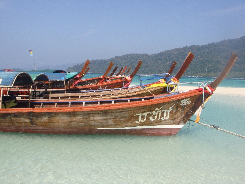 Longtail boats for Mountain Resort guests, Ko Lipe Thailand