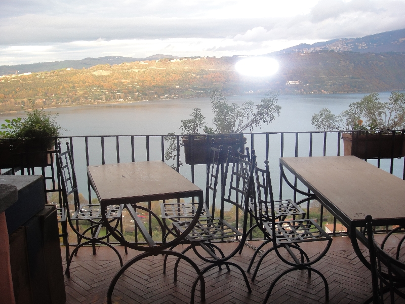 The view from Pagnanelli's restourant on Castel Gandolfo's lake, Castel Gandolfo Italy