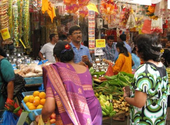 Indians on the fruit market in Singapore, Singapore Singapore