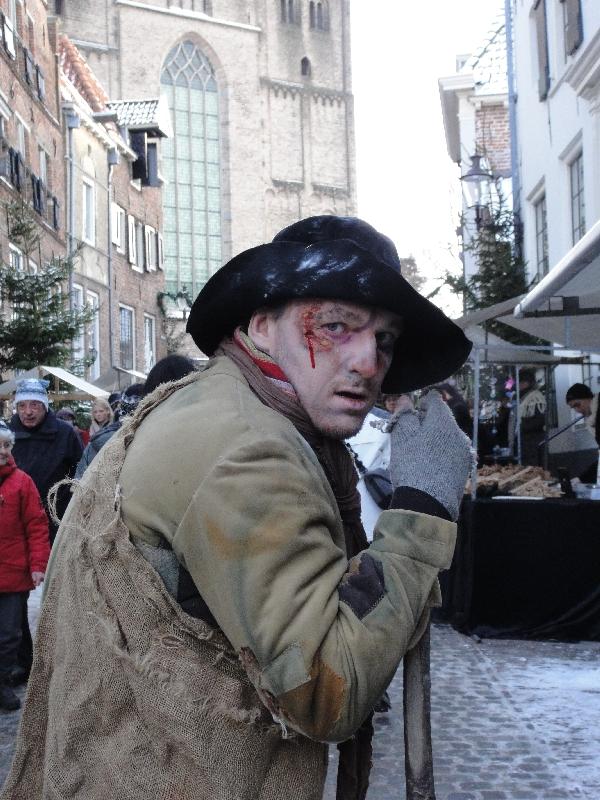 Actor during Charles Dickens festival, Netherlands