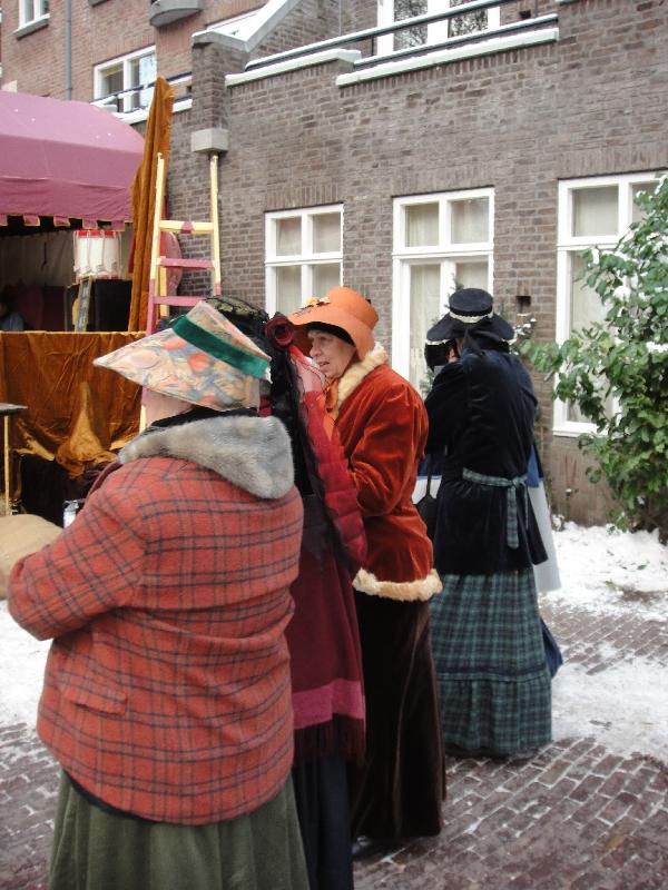 Actresses chatting up in the cold, Netherlands