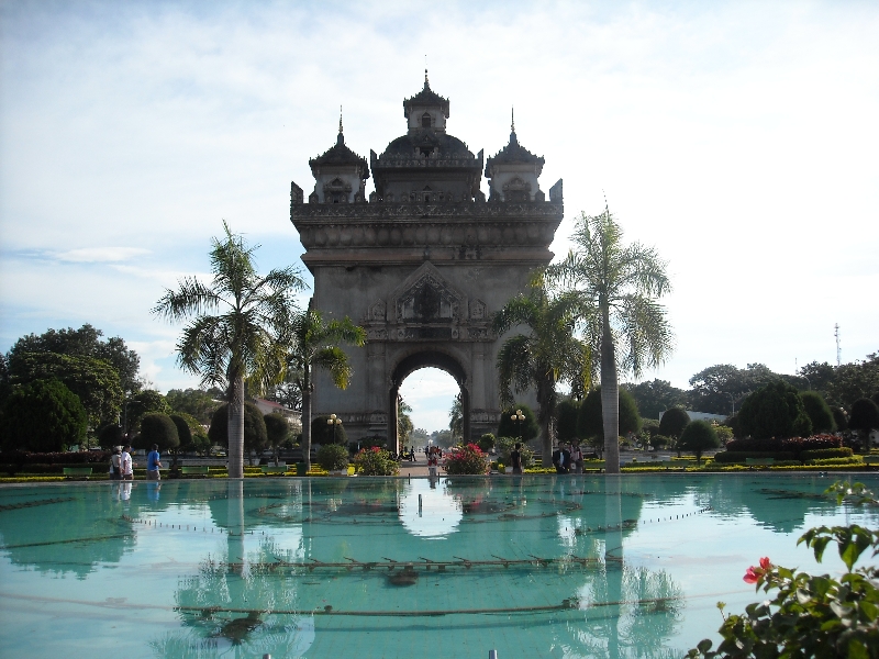 The Gate of Triumph in Vientiane, Laos