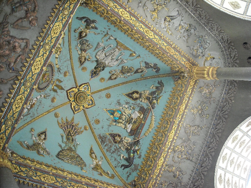 The ceiling of the Patuxay Monument, Vientiane Laos