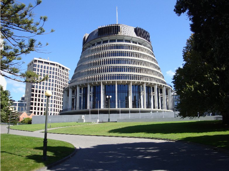 The Beehive of Wellington, Wellington New Zealand