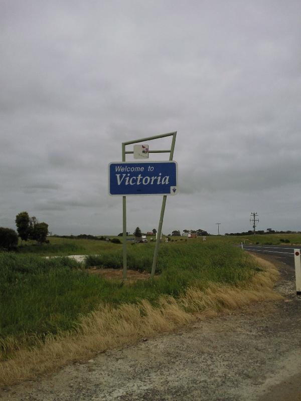 Welcome in Victoria sign, Australia