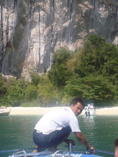 Arriving by speedboat on Ko Hong, Thailand