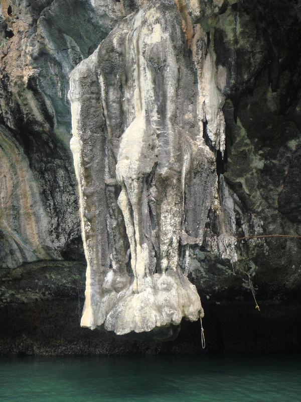 Limestone cliffs in the lagoon, Thailand