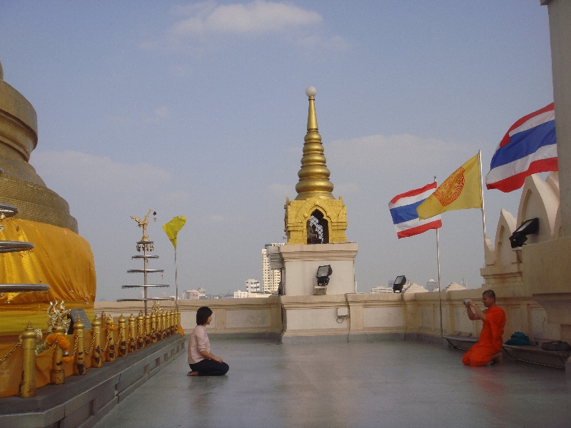 On the roof top of Wat Saket, Bangkok Thailand