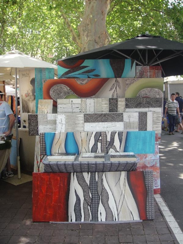 Paintings at the Paddington Market, Australia