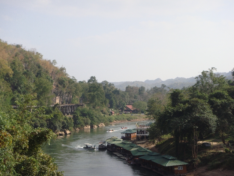 Panoramic pictyre River Kwai, Kanchanaburi Thailand