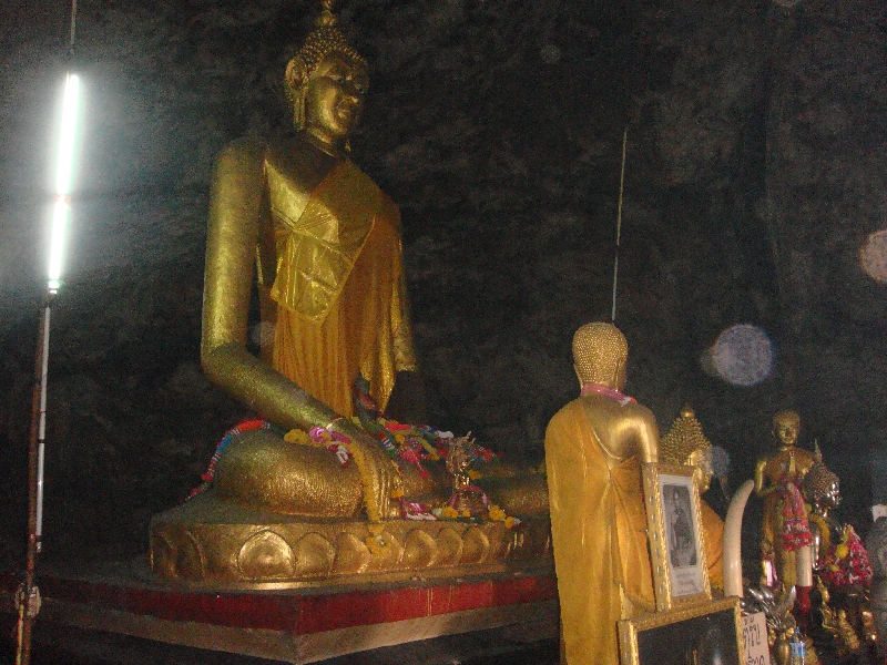 Buddha Statue Krasae Cave Temple, Kanchanaburi Thailand