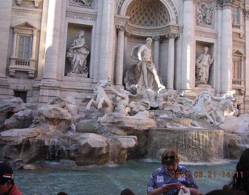 Photos of the Trevi Fountain in Rome., Italy
