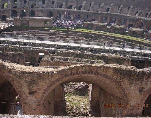 Photos inside the Colosseum, Rome., Italy