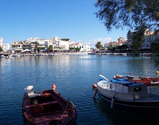 Pictures of the typical Greek boats on the island of Crete., Crete Greece