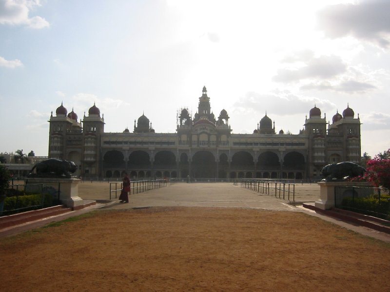 Front view of the Mysore Palace, India., India