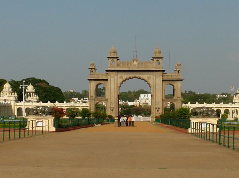 The gates to the Mysore Palace in India., India