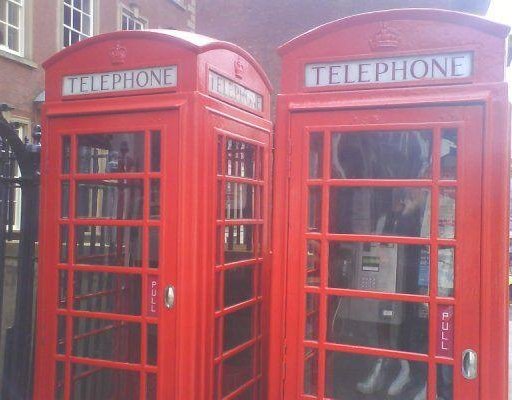 The english phone booths in Notthingham., Nottingham United Kingdom