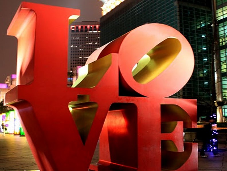 Love Letters in front of the Taipei 101 in Taiwan, Taiwan
