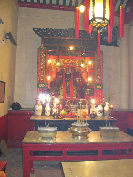 Altar inside the Man Mo Temple in Hong Kong, Hong Kong