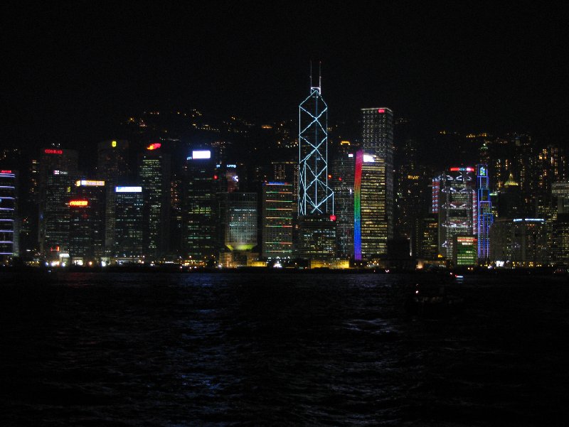 The skyline of Hong Kong at night, Hong Kong