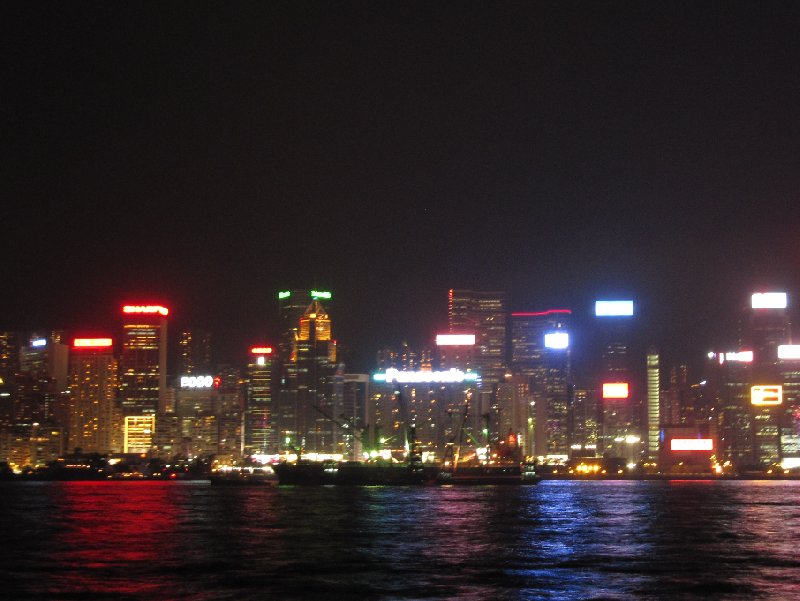 Skyscrapers in Hong Kong by night, Hong Kong