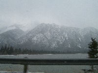 Driving through Banff National Park