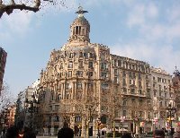 Tourist attractions of Barcelona, Spain.