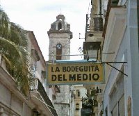 Cuban bar famous for its Mojito.