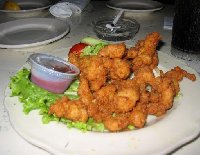 Typical dish in Miami, fried crocodile!