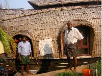 The whole crew of the houseboat in India.