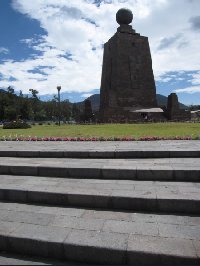 Mitad del mundo monument in Ecuador