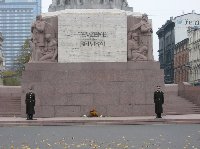 Guards at the Riga Freedom Monument, Latvia