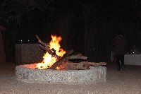 Camp fire at the boma of Treetops