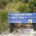 Information signs at Dove Lake