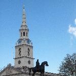 London United Kingdom St Martin in the Field Church and Statue