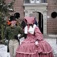 Medieval dresses in the snow