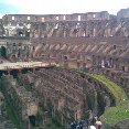 Photo of the inside stadium of the Colosseum.