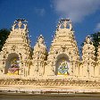 Mysore India Ornaments and Hindu statues of the Sri Bhuvaneswari temple in Mysore.