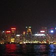 Skyscrapers in Hong Kong by night