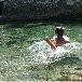 Taking a swim in the lagoons of Cainama. Venezuela